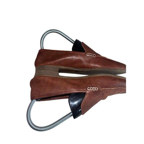 Lucky Brand Bejaz Women's 7 Slip On Brown Loafer Point Toe Flat Leather - Picture 6 of 9